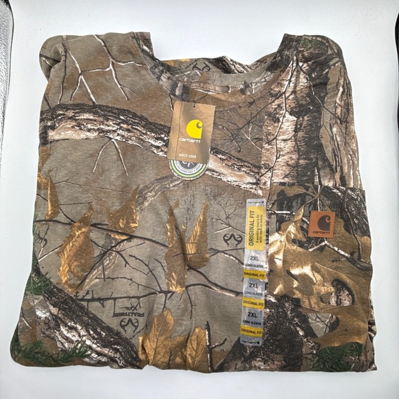Carhartt Long Sleeve Camouflage Shirt Mens 2XL NWT K285 977 Camo Hunting